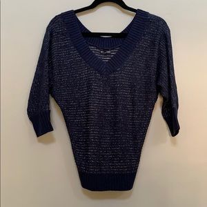 Express 1/2 sleeve navy sweater